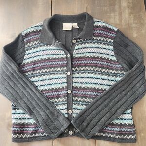 Liz Claiborne Button-Up Knit Vintage Sweater – Size Medium